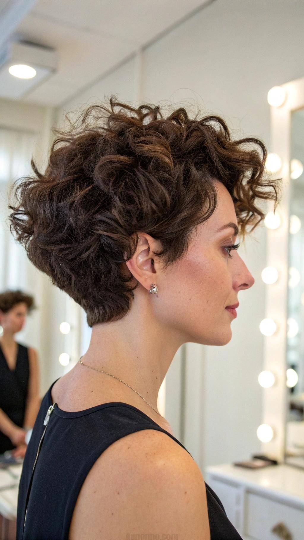 锁干练与灵动的双重魅力重塑发型时尚感瓦力棋牌游戏短款卷发与层次短发：解(图11)