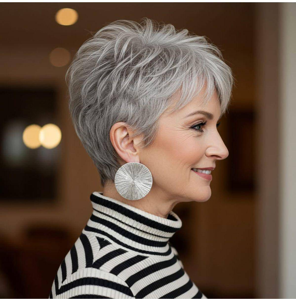 锁干练与灵动的双重魅力重塑发型时尚感瓦力棋牌游戏短款卷发与层次短发：解(图7)