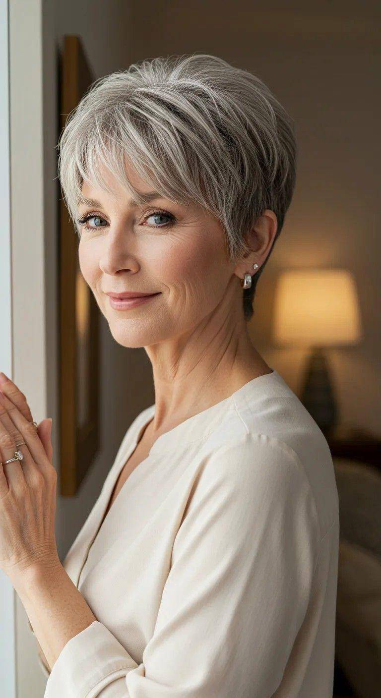 锁干练与灵动的双重魅力重塑发型时尚感瓦力棋牌游戏短款卷发与层次短发：解(图6)