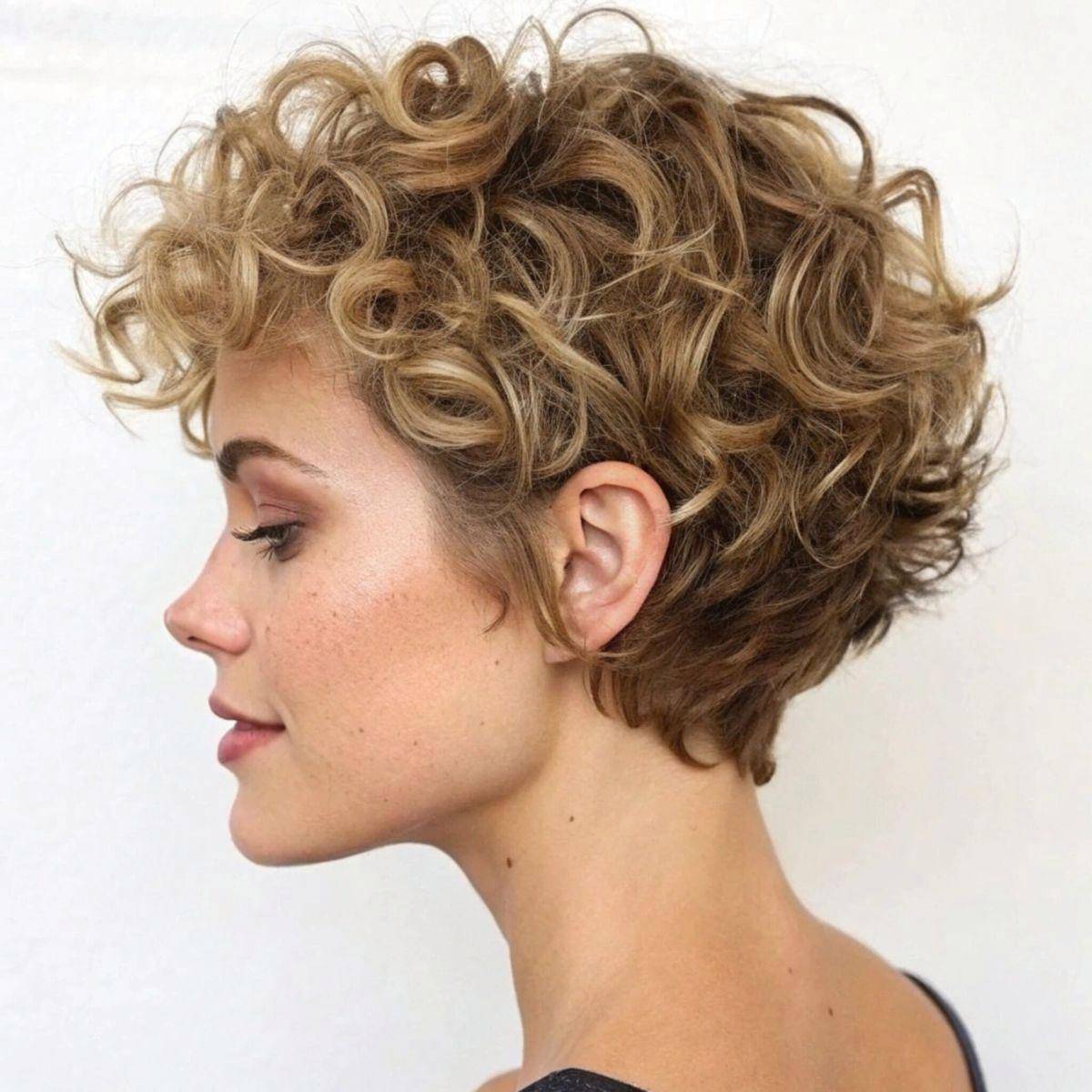 锁干练与灵动的双重魅力重塑发型时尚感瓦力棋牌游戏短款卷发与层次短发：解(图15)